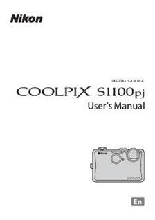 Nikon Coolpix S1100 pj manual. Camera Instructions.